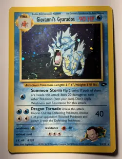 Pokemon TCG Giovanni's Gyarados 5/132 Gym Challenge Holo NM - Image 1