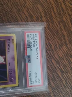 Pokemon XY Evolutions 51 Non Holo Rare Mewtwo PSA 10 GEM MINT - Image 2