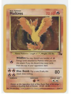 1999 Pokemon Fossil Moltres Holo Rare #12/62 - Image 1