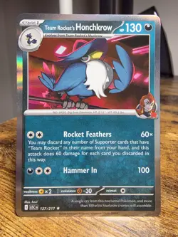 Pokemon TCG - Ascended Heroes - (Holo Rare) - Team Rocket's Honchkrow - 127/217 - Image 1
