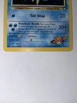 Misty's Seadra Holo Rare Card No. 117 Gym Heroes Pre Release Childhood Copy HP - Image 3