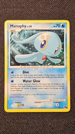 Manaphy 2/17 Pop Series 9 Holo Rare Promo Pokemon TCG Card - lightly played - Image 2