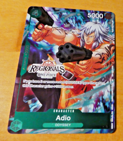 ONE PIECE ENGLISH CARD GAME REGIONALS HOLO CARTE Adio P-078 EN MINT - Image 1