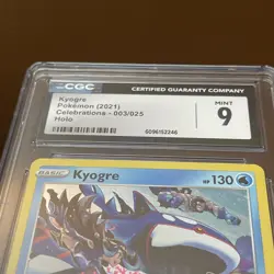 2021 Kyogre 003/025 Pokemon - CGC 9 Mint - Holo Rare -Graded Card - Image 4