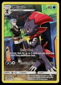 Pokemon Card - Weavile Cosmic Eclipse 238/236 Secret Rare - Image 1