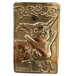 LPokemon 23K Gold Plated Pikachu Trading Card 1999 Burger King Limited Edition - Image 2