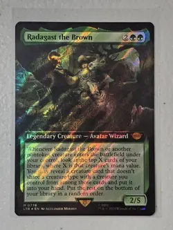 MTG Radagast the Brown Extended Art Surge Foil M 776 UB: The Lord of the Rings - Image 1