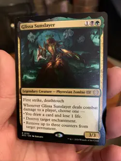 MTG Magic The Gathering Commander Lorwyn Eclipsed Glissa Sunslayer rare exc cond - Image 1