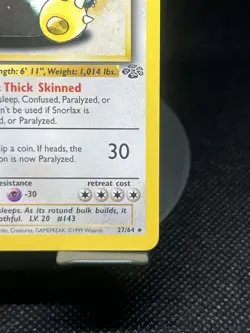 Pokemon TCG Snorlax 27/64 Jungle 1st Edition Regular Rare NM - Image 4