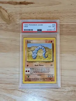 1999 Pokemon Game PSA 6 Onix Unlimited Base Set Common WOTC 56/102 Fresh! - Image 1