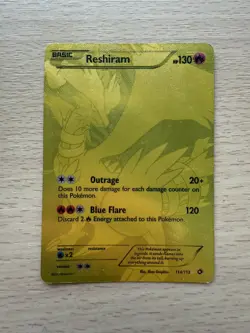 Pokemon Reshiram 114/113 and Zekrom 115/113 Gold Secret Rare Legendary Treasure - Image 3