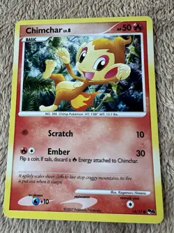 2007 Pokemon TCG POP Series 6 Chimchar Lv.8 HP50 Holo Rare 14/17 LP/MP - Image 1