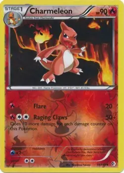 Pokemon Charmeleon 19/149 Reverse Holo Black & White Boundaries Crossed MP - Image 1