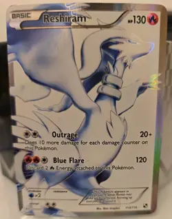 Reshiram 113/114 Full Art Ultra Rare Pokemon Black And White NM English - Image 1