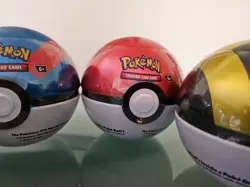 Pokemon Pokeball Tin Factory Sealed Lot of 4 Poke And Moon Ball 12 Booster Packs - Image 4