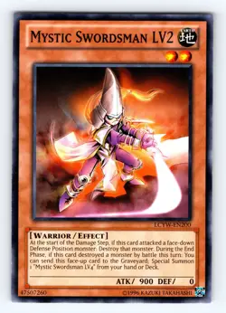 Yugioh Mystic Swordsman LV2 LCYW-EN200 - NM 💎 - Image 1
