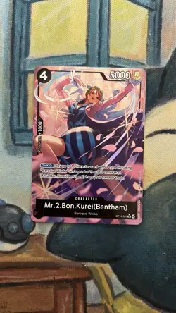 One Piece CCG Mr.2.Bon.Kurei (Bentham) Alt Art OP14-091 The Azure Sea's Seven - Image 1