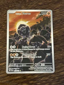 Pokemon TCG Paldean Tauros Holo Card Scarlet & Violet Paldea Evolved 218/193 - Image 1