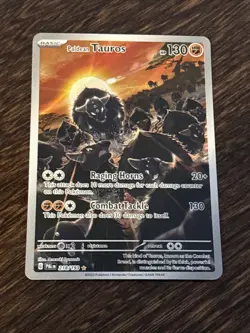 Pokemon TCG Paldean Tauros Holo Card Scarlet & Violet Paldea Evolved 218/193 - Image 5