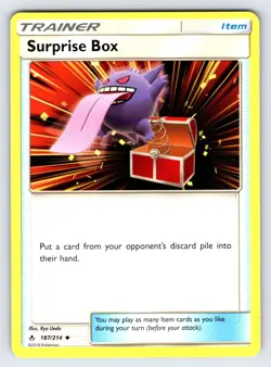 Surprise Box 187/214 2019 S&M Unbroken Bonds Pokemon Card TCG Trainer - VLP - Image 1