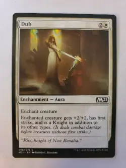 MTG Magic The Gathering Card Dub Enchantment Aura White M21 - Image 1