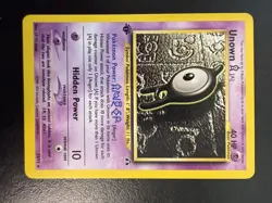 Pokemon TCG Unown [A] Neo Discovery 33/75 Rare Holo Card 1st Edition NM - Image 1