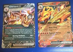 Pokemon TCG Charizard EX S&V Black Star Promos #161 & #196 Holo Cards 2024 NM - Image 1