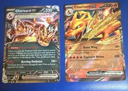 Pokemon TCG Charizard EX S&V Black Star Promos #161 & #196 Holo Cards 2024 NM - Image 2