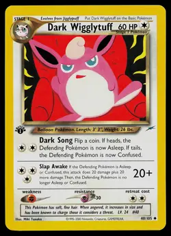 Pokemon Card - Dark Wigglytuff Neo Destiny 40/105 Uncommon 1st Edition - Image 1