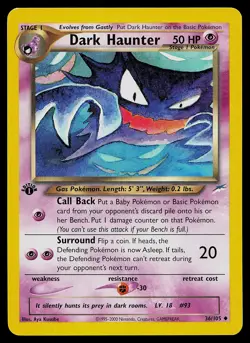 Pokemon Card - Dark Haunter Neo Destiny 36/105 Uncommon 1st Edition - Image 1