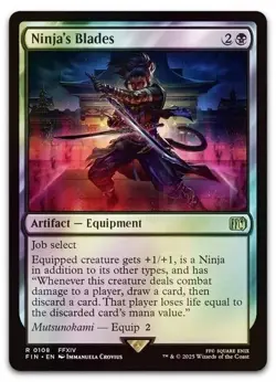 Ninja's Blades #108 (Foil) (NM) Final Fantasy FIN Magic MTG - Image 1