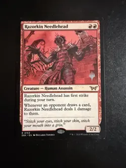 MTG - NM - RAZORKIN NEEDLEHEAD - Promo Pack Duskmourn: House of Horror STAMPED - Image 1