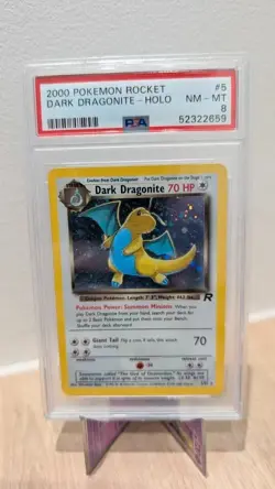 Dark Dragonite 5/82 Team Rocket Holo PSA 8 WOTC Pokemon Tcg - Image 1