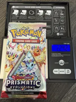 Heavy 22.42! Pokemon Prismatic Evolutions Booster Pack Sealed! Demi-God Pack!U - Image 1