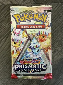 Heavy 22.42! Pokemon Prismatic Evolutions Booster Pack Sealed! Demi-God Pack!U - Image 3