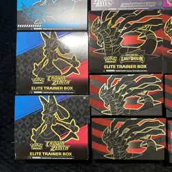 Pokemon ETB Lot Of 13 Open Box No Packs No Promos. Includes sleeves, coins, dice - Image 3