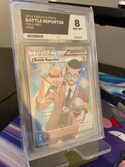 POKEMON | BATTLE REPORTER 109/111 | FURIOUS FISTS | ACE GRADED 8 NM-MT - Image 1