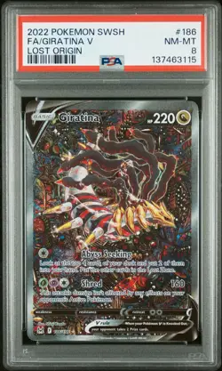 2022 POKEMON SWORD & SHIELD LOST ORIGIN #186 FULL ART/GIRATINA V PSA 8 - Image 1