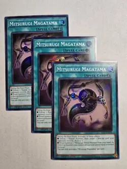 3x Mitsurugi Magatama ALIN-EN094 1ST NM YUGIOH SR YUGIOH x3 - Image 1