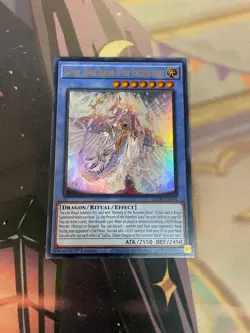 YUGIOH - SAFFIRA DIVINE DRAGON OF THE VOICELESS VOICE - ULTRA RARE - 1ST NM LEDE - Image 1