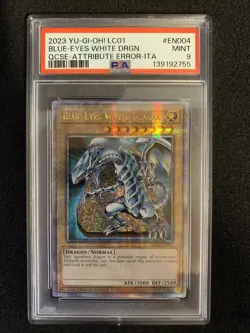 PSA 9 Yu-Gi-Oh! TCG Blue-Eyes White Dragon QCSR - Image 1