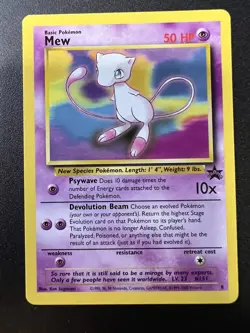 Mew WoTC Black Star Promo 8 Pokemon Card Vintage NM/LP (27) - Image 1