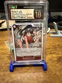 One Piece Monkey D Luffy Judge Stamped Promo Card OP03-070 - Image 1