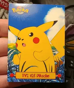 TV2 #25 Pikachu 1999 Pokemon Card Topps TV Animation Edition LP - Image 1
