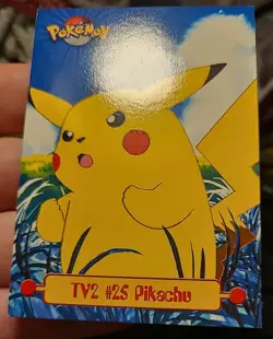TV2 #25 Pikachu 1999 Pokemon Card Topps TV Animation Edition LP - Image 2