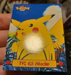 TV2 #25 Pikachu 1999 Pokemon Card Topps TV Animation Edition LP - Image 3