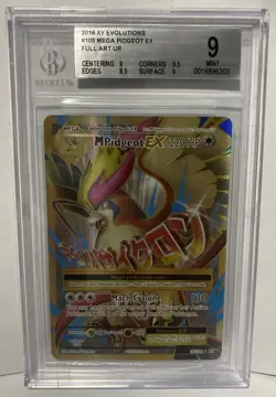 BGS 9 MPidgeot Ex 105/108 XY Evolutions Full Art Ultra Rare Pokemon Card 2016 - Image 1