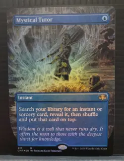 Mtg MYSTICAL TUTOR Borderless FOIL NM Dominaria Remastered DMR 421 -Argo- - Image 1