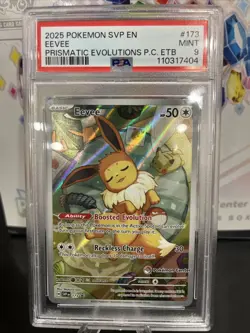 2025 Pokemon SVP Eevee Prismatic Evolutions Pokemon Center Promo #173 PSA 9 - Image 1