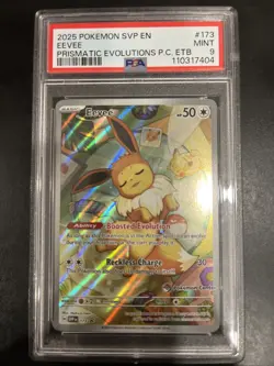 2025 Pokemon SVP Eevee Prismatic Evolutions Pokemon Center Promo #173 PSA 9 - Image 4